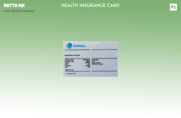 Модерен стил Шаблон за картичка за здравствено осигурување на Папуа Нова Гвинеја